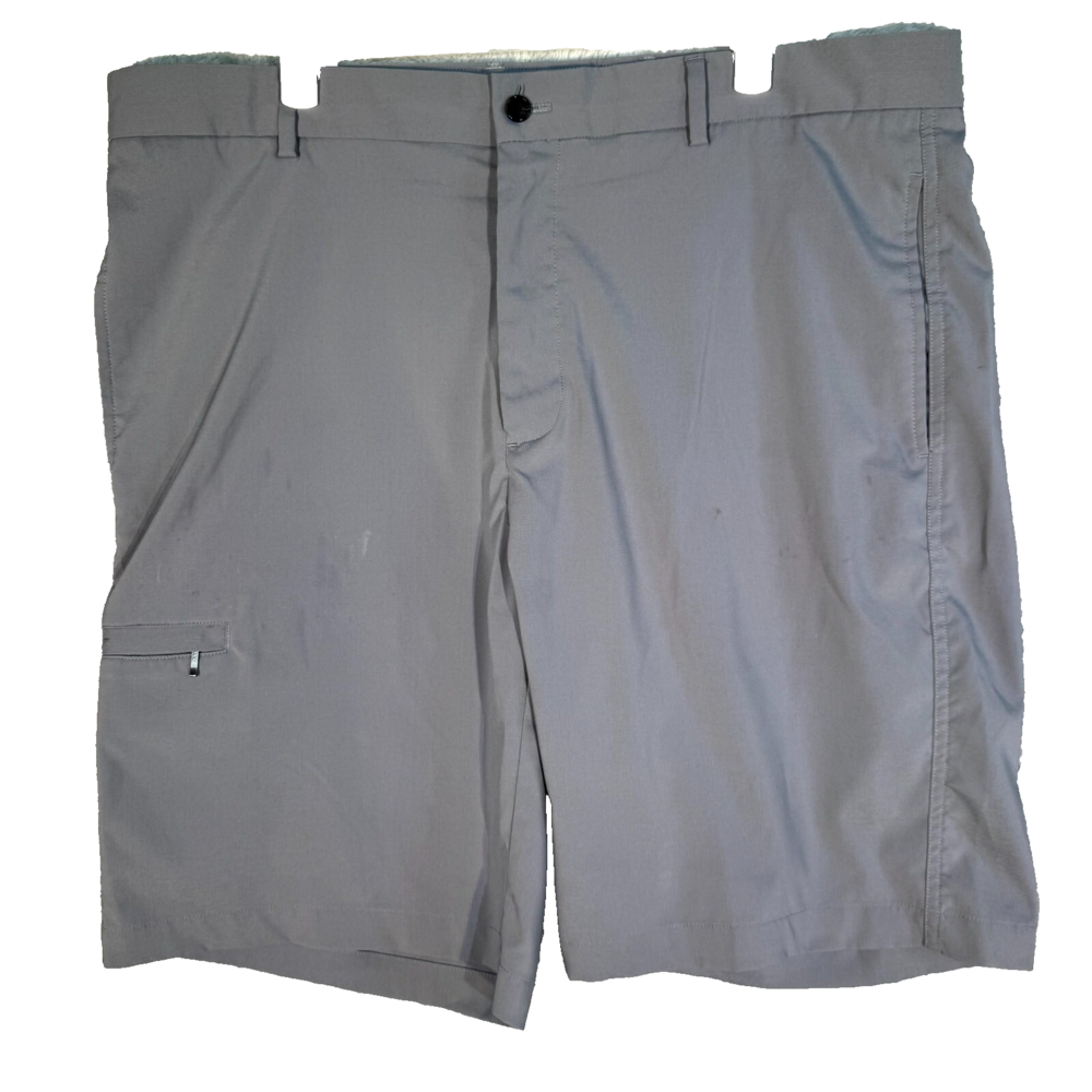 Greg Norman Mens Golf Shorts 38 Gray Stretch Mid-Rise Flat Front Classic